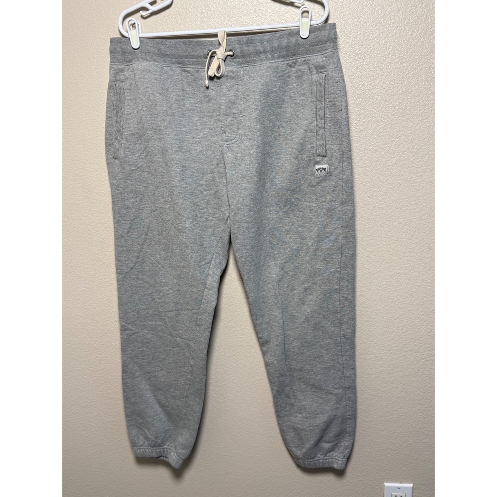 Billabong Recycler Mens XL Gray Fleece Jogger Sweatpants Drawstring Heathered